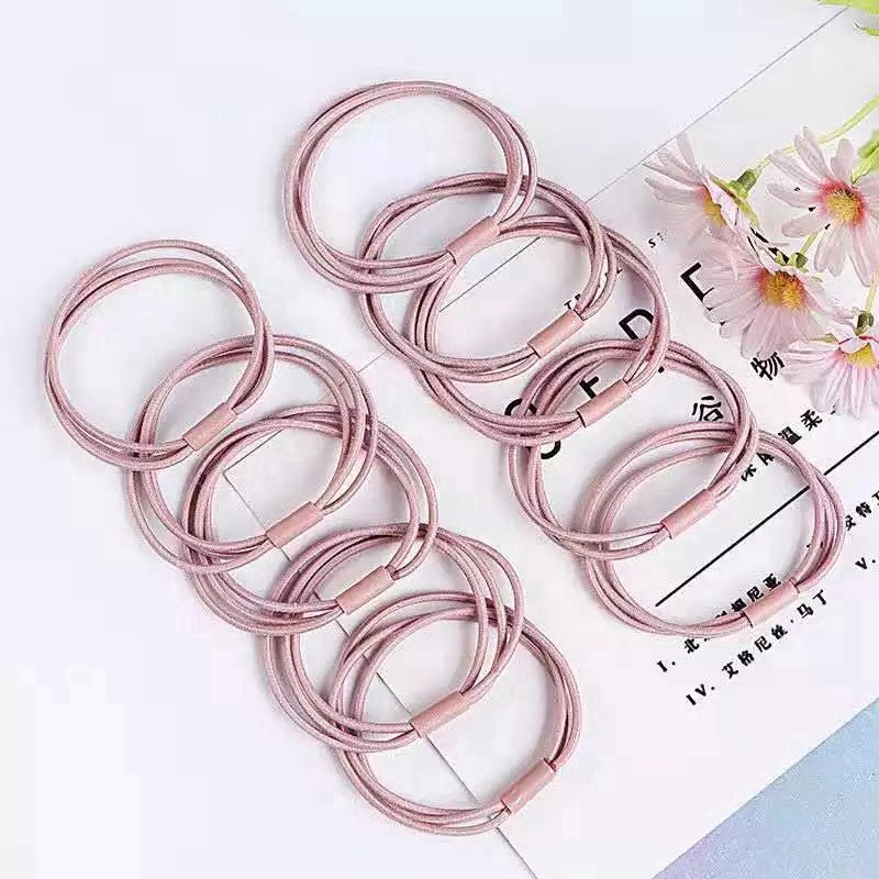 Dây buộc tóc màu trơn độ  co giãn tốt dành cho nữ