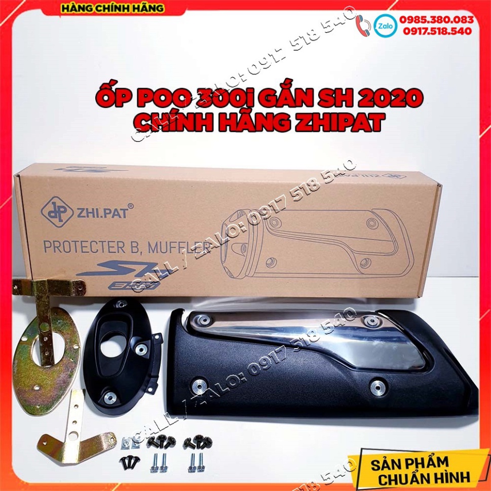 ỐP PÔ 3OOi GẮN SH 2020 - Sh 2021 - SH 2022 CHÍNH HÃNG ZHIPAT ( FULL BOX   ĐỦ PAS GẮN NHƯ ZIN) Nhựa ABS cao cấp và INOX