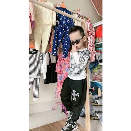 Bộ hổ dài  tay da cá tàu bé trai Size đại
