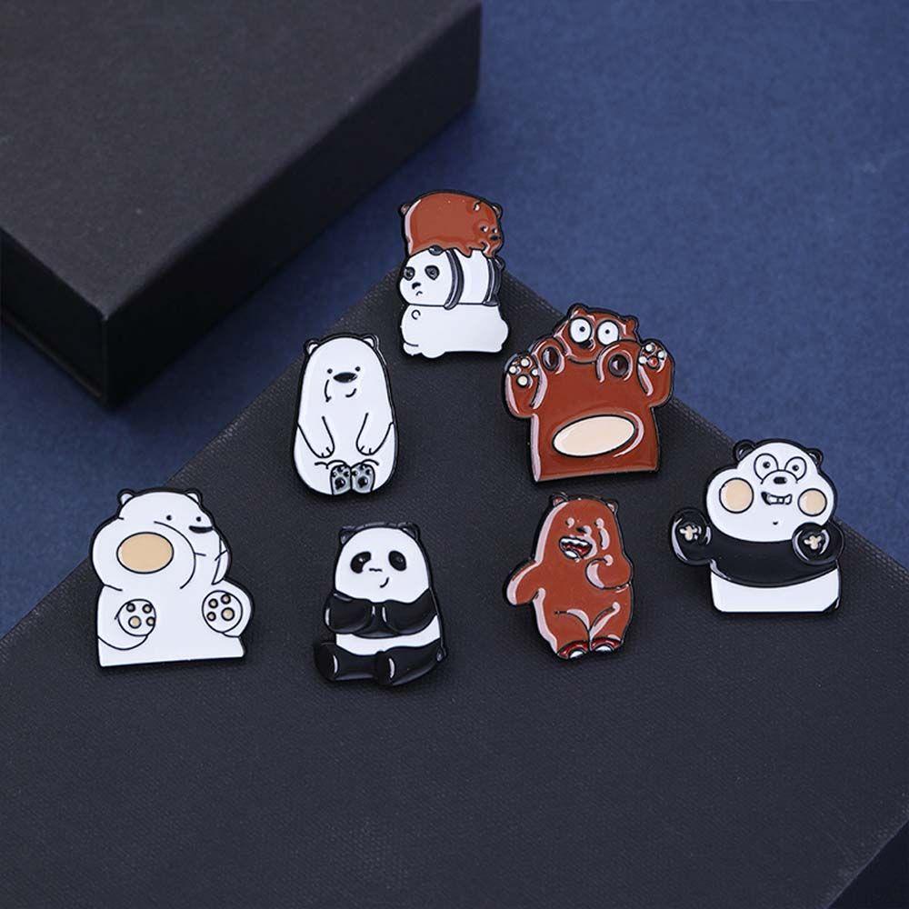 Huy Hiệu Cài Áo Hình We Bare Bears Hoạt Hình Đáng Yêu