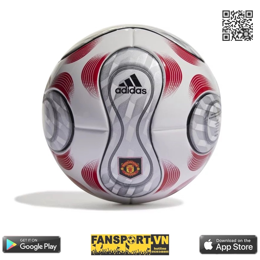 Trái bóng Manchester United 2022 2023 away white HI2189 Adidas size 1 mini ball quà tặng