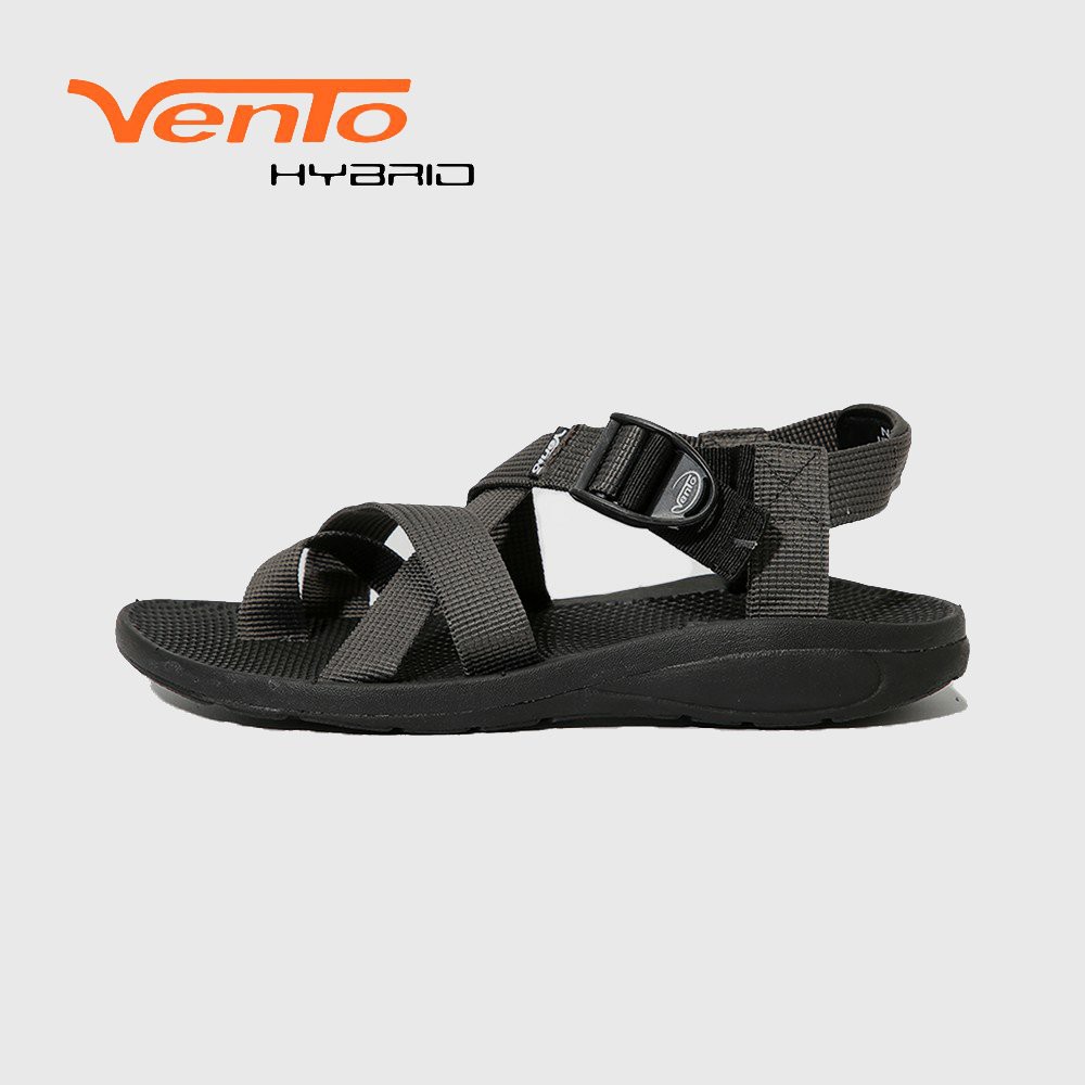 Giày Sandal Vento Nam NV65 F2 Quai Chéo Màu Tro - Classic Collection - Truyền Thống
