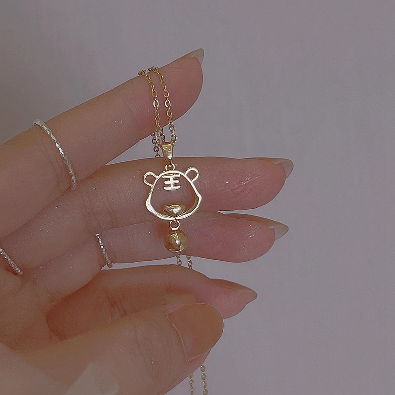 Vòng cổ Mặt Hình Con Hổ Mạ Vàng Thời Trang Dành Cho Nữ