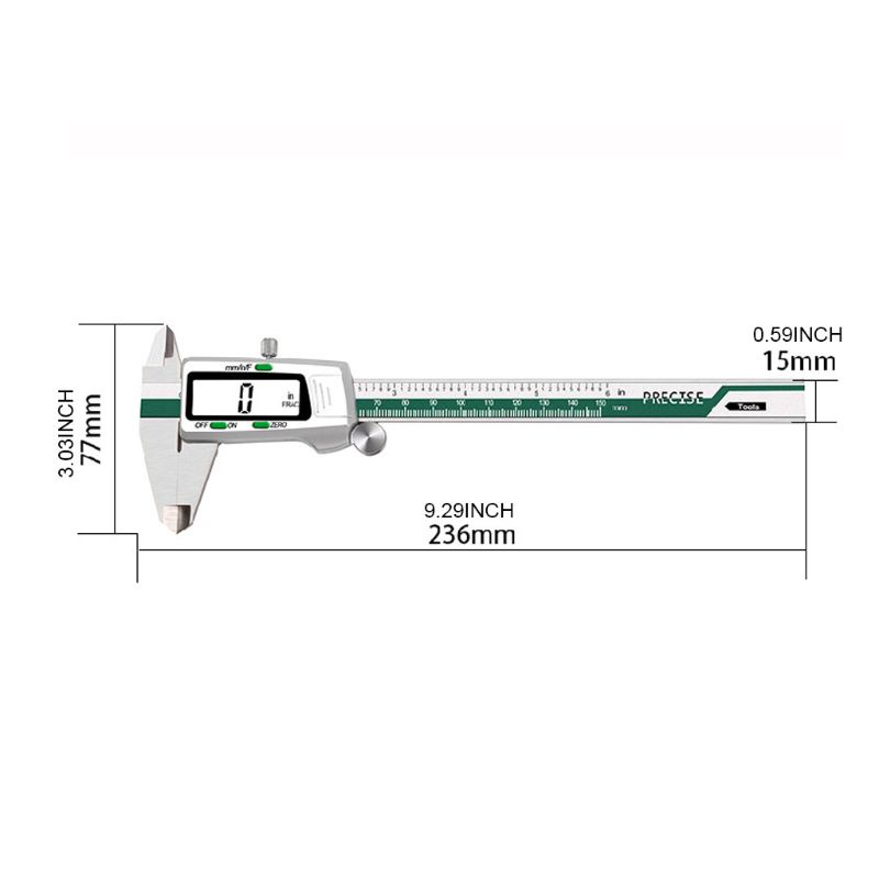 Thước Kẹp Đo Vernier Màn Hình Lcd Kỹ Thuật Số Bằng Thép Không Gỉ Hsv 150mm