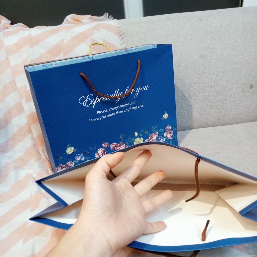 (33-35cm)Túi giấy to đựng hộp quà, túi quà tết , sinh nhật cao cấp có quai xách loại to