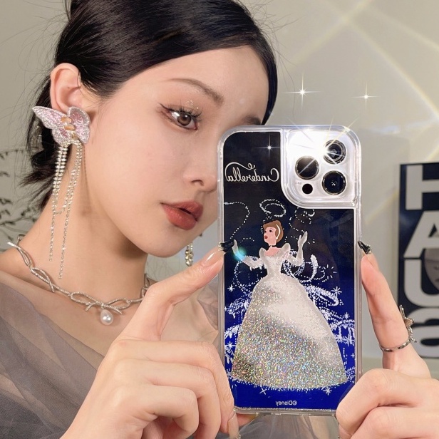 Cici Ốp Điện Thoại Chống Sốc Họa Tiết Công Chúa disney Lấp Lánh Cho iphone 15 14 13 12 11 pro max xr