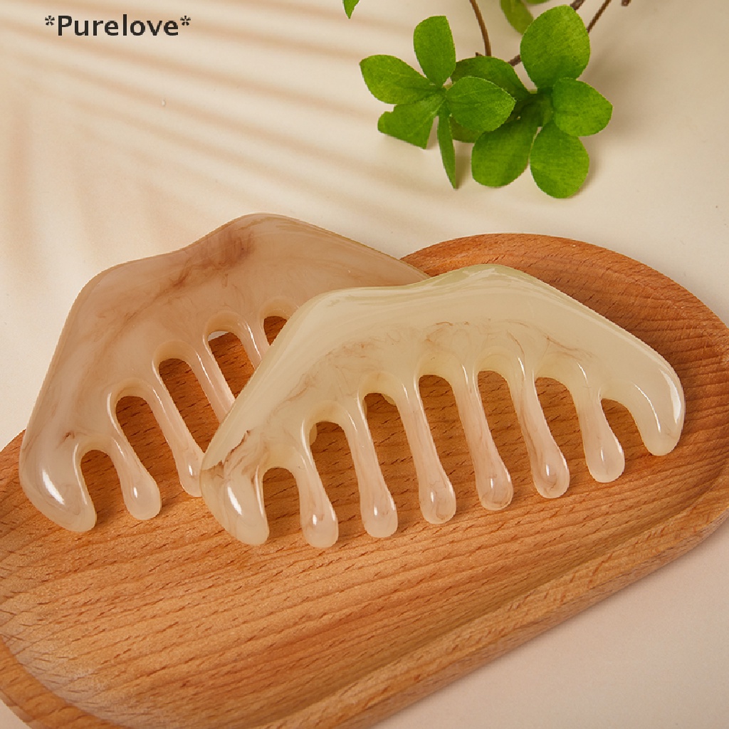 1 Lược Guasha Mát Xa Da Đầu Bằng Nhựa Resin Chất Lượng Cao