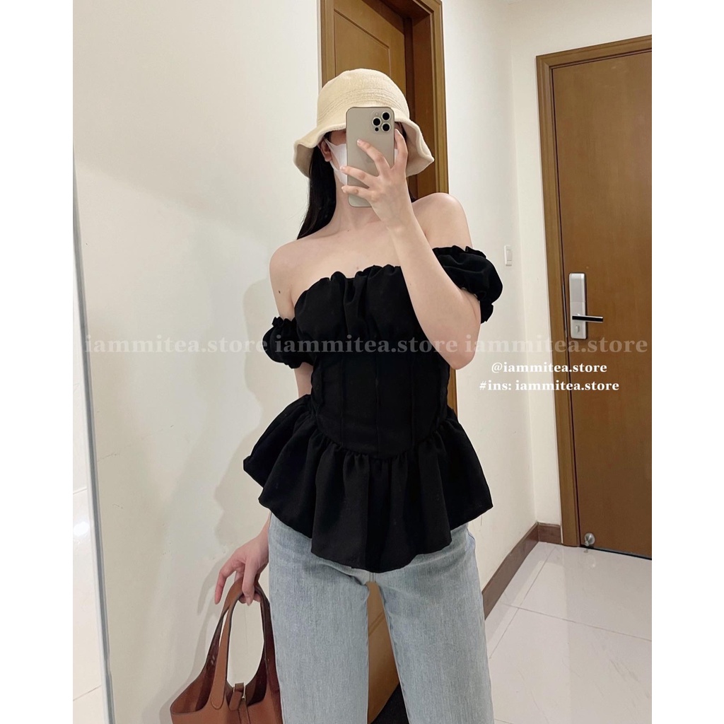 Áo Trễ Vai tay Bồng mang lại vẻ xinh xắn, trẻ trung, năng động cho các nàng Freesize