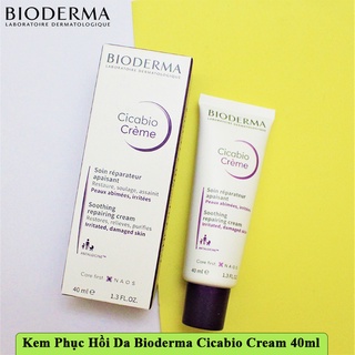 [NHẬP KHẨU-TEM PHỤ] Kem Bioderma Cicabio Cream dưỡng ẩm phục hồi và làm dịu làn da tổn thương 40ml