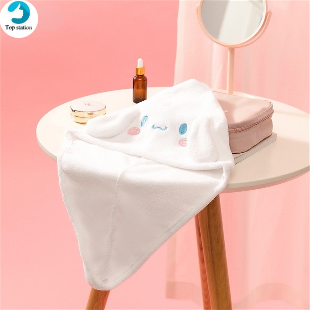 Khăn Tắm Quấn Tóc Nhanh Khô Hình Tai Thỏ Dễ Thương