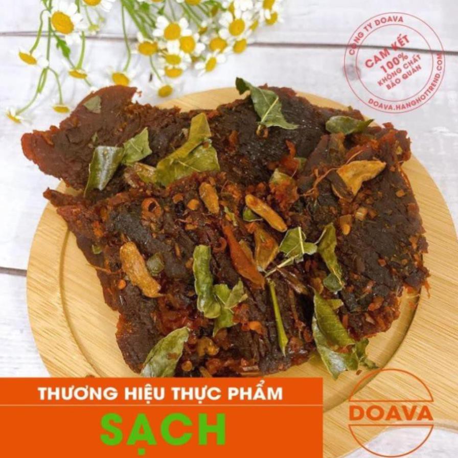 Khô bò miếng đập dập mềm lá chanh 300gr - Khô Bò Nhà Làm Cực Sạch Và Ngon - DAV002