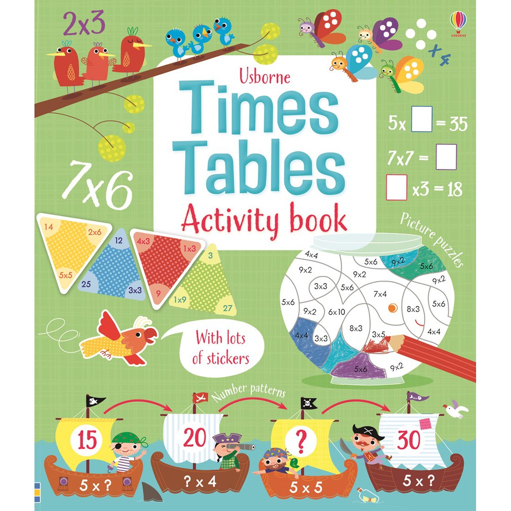 Sách Usborne luyện bảng cửu chương cho bé 6-8 tuổi Usborne Times Table Activity book