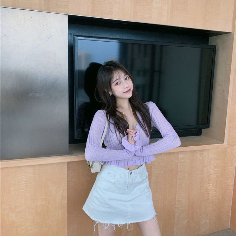 Áo Khoác Cardigan Nữ Thun Len Sexy