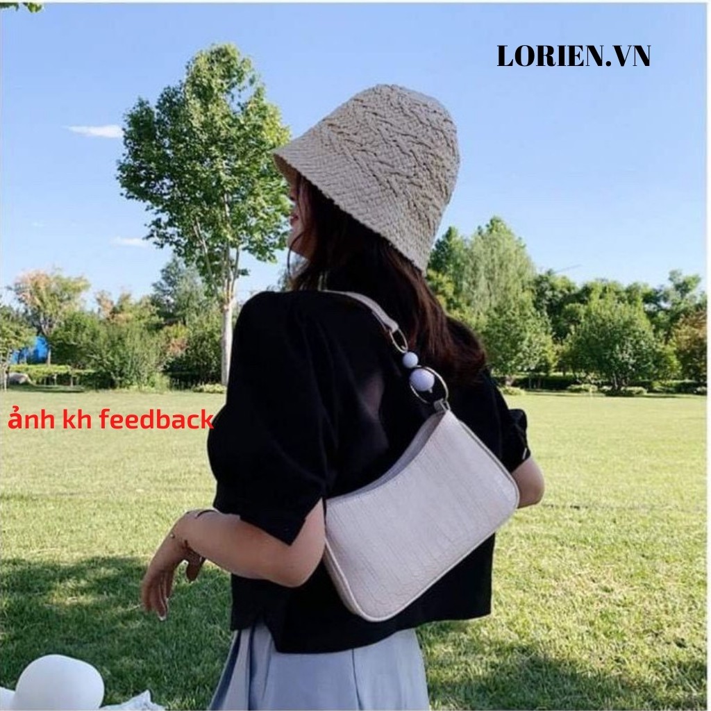 Túi kẹp nách nữ da vân cá sấu loại 1 - LORIEN - Túi xách nữ quai ngọc size 21 Da mềm kẹp nách tiêu thư hàn quốc đẹp | BigBuy360 - bigbuy360.vn