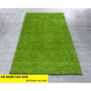 Cỏ nhân tạo cao cấp 2cm kích thước 1m x 50cm- thoát nước tuyệt đối