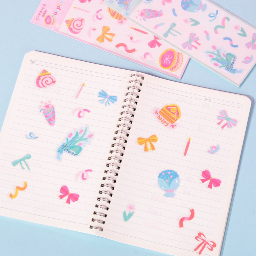 Miếng dán Sticker cute trang trí sổ tay, điện thoại