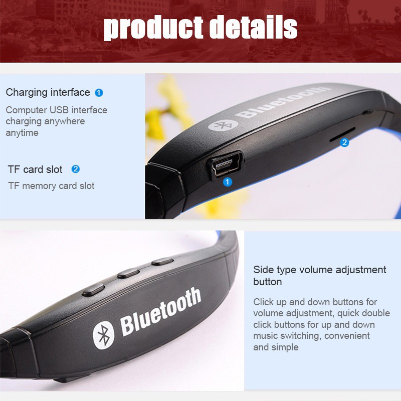 Tai nghe bluetooth thể thao có khe thẻ nhớ