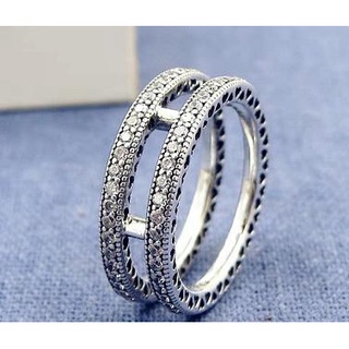 Nhẫn Xi Mạ Bạc 925 Đính Đá Pha Lê