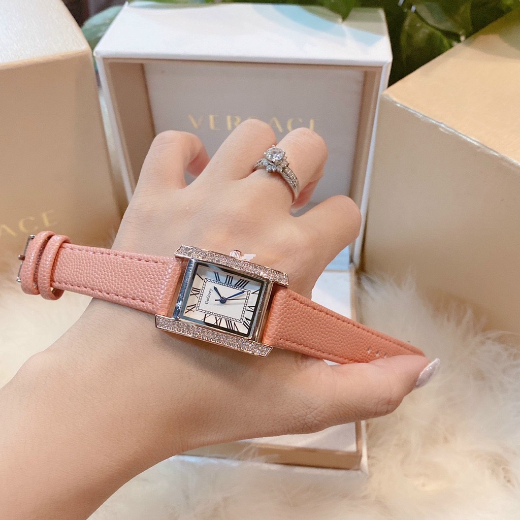 Đồng Hồ Nữ thời trang , mặt vuông , dây da cao cấp ,bảo hành 12 tháng