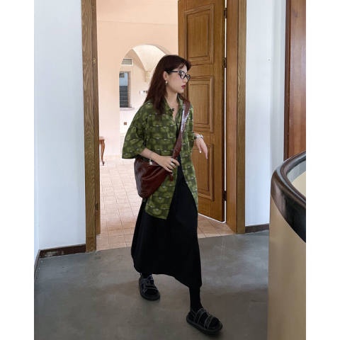 Áo Sơ Mi Ca-Rô Tay Ngắn Thời Trang Dành Cho Nữ Dễ Thương