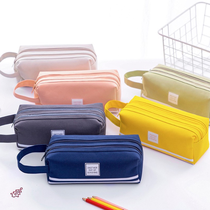 Túi Đựng Bút 2 Ngăn Sức Chứa Lớn Tiện Dụng Cho Học Sinh/ Văn Phòng