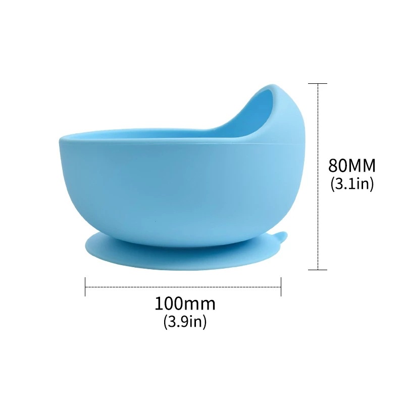 Bát Ăn Bằng Silicone Có Đế Hút Thiết Kế Dễ Thương Cho Trẻ Em