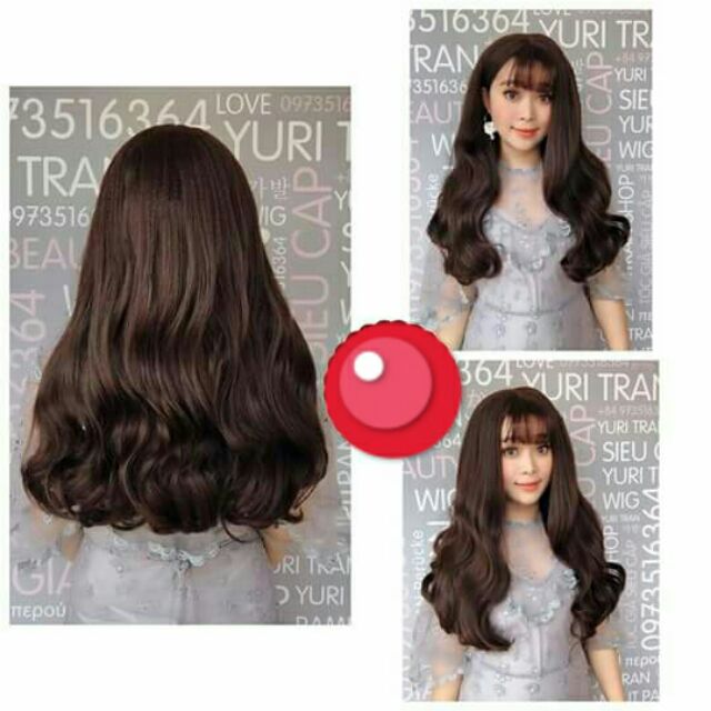 Tóc nguyên đầu xoăn cao cấp kèm lưới sỉ 140k