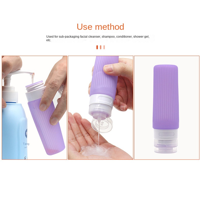 Chai Chiết Dầu Gội / Mỹ Phẩm Du Lịch Bằng Chất Liệu Silicone