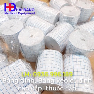 Băng dính 10cm x 10m dán cố định cao, thuốc đắp