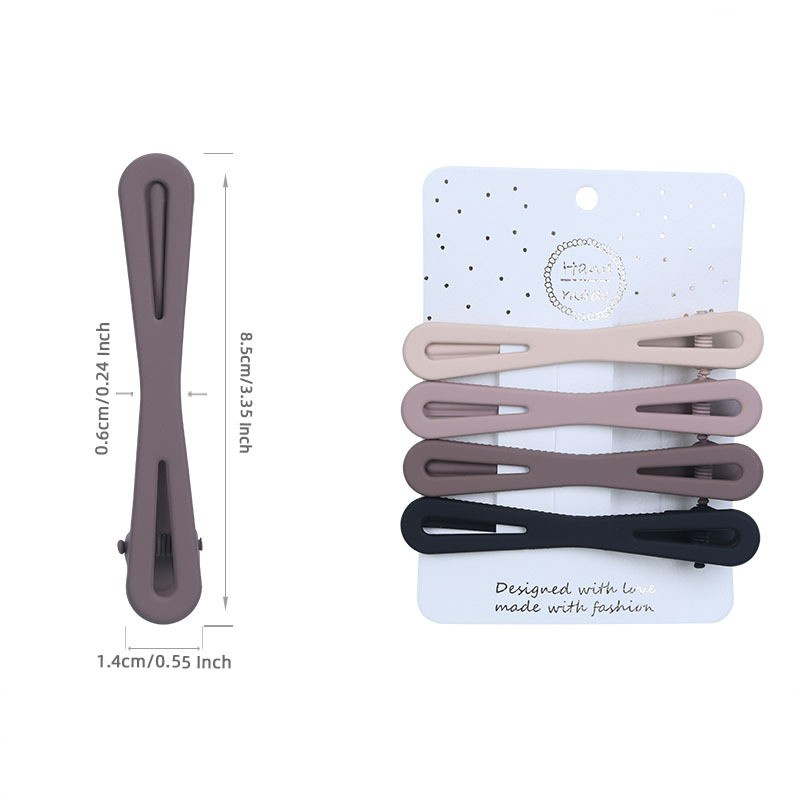 Set 4 Kẹp Tóc Kiểu Mỏ Vịt Phong Cách Cổ Điển Thời Trang Dành Cho Nữ