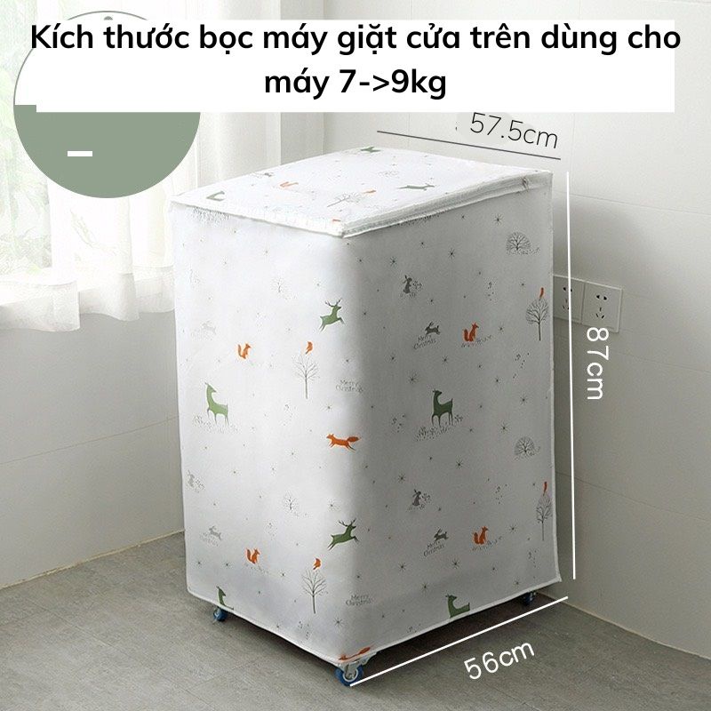 Bọc trùm máy giặt cửa ngang,cửa trên PEVA chống thấm, che phủ máy giặt hàng đẹp