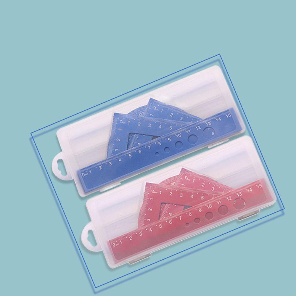 Bộ 4 Thước Kẻ Hình Tam Giác Bằng Hợp Kim Nhôm Dành Cho Học Sinh