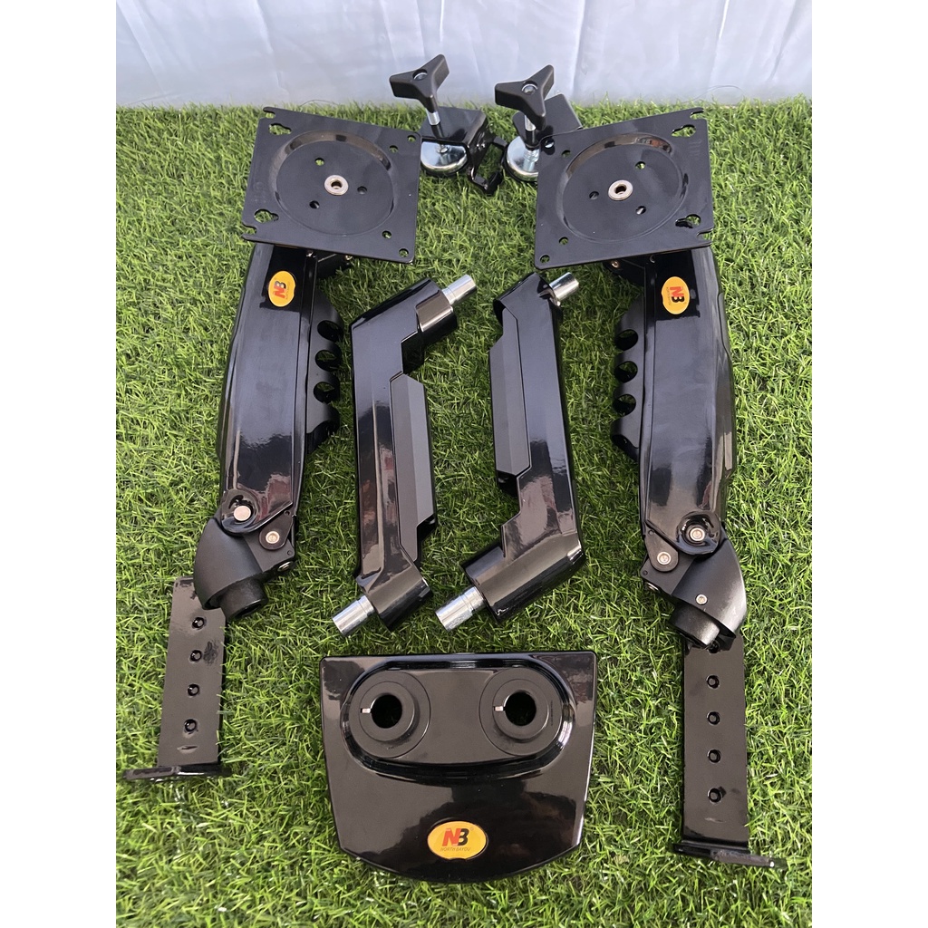 Giá treo hai màn hình NB F160  - Xoay 360 độ - Dual Arm Monitor.