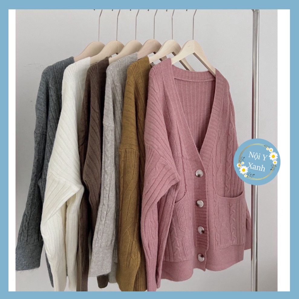 áo khoác cardigan len thừng dáng thon dài thời thượng hàng QCCC chất len đẹp giỏi A67 noiyxanh hot trend, phom đẹp, chất