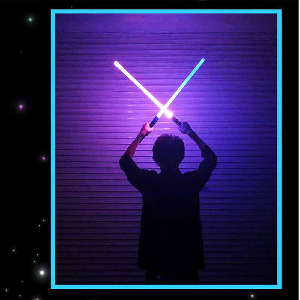 Light Up Saber - LED Lighted Swords with Sound Effect Metal Lightsaber Toy