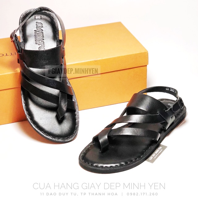 DA THẬT - ĐẾ KHÂU - QUAI HẬU XỎ NGÓN NAM - SANDAL NAM MẪU MỚI