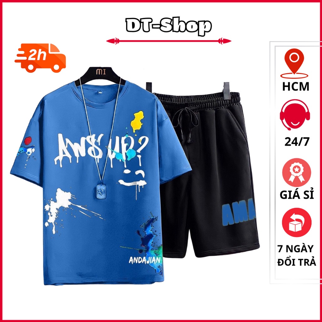 Đồ bộ nam hè FREESHIP Set đồ thể thao nam mặc nhà Phối màu đẹp chất thun thoáng mát mẫu mới 2023 Họa tiết bắt mắt