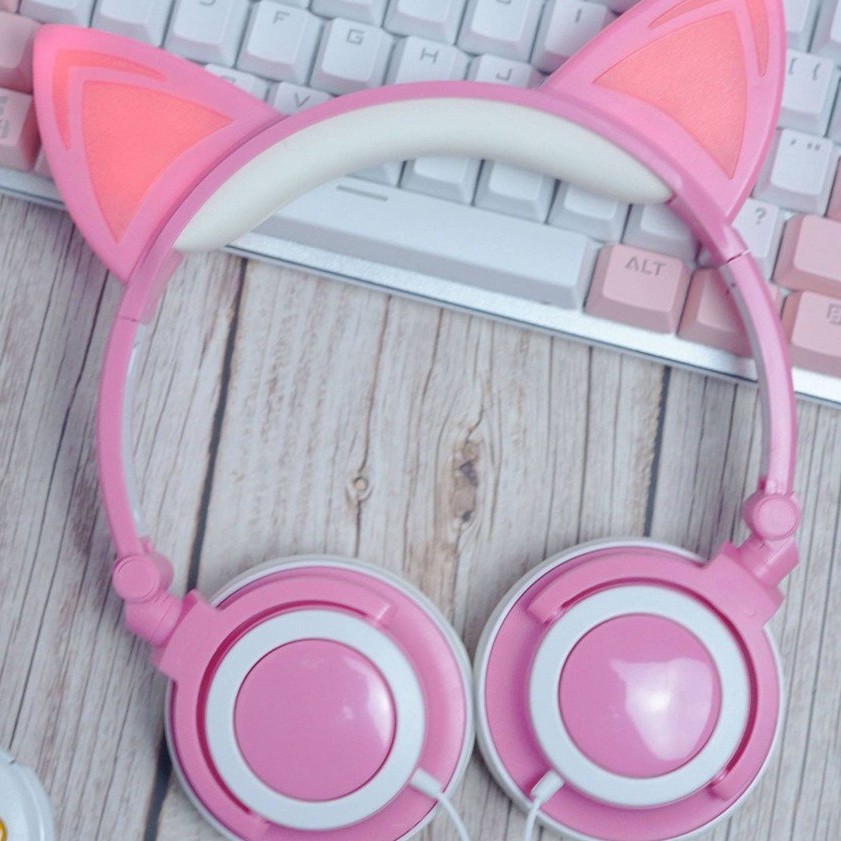TAI NGHE MÈO CAT EARPHONE TTLIFE CÓ LED CỰC XINH ĐA DẠNG MÀU SẮC | BigBuy360 - bigbuy360.vn