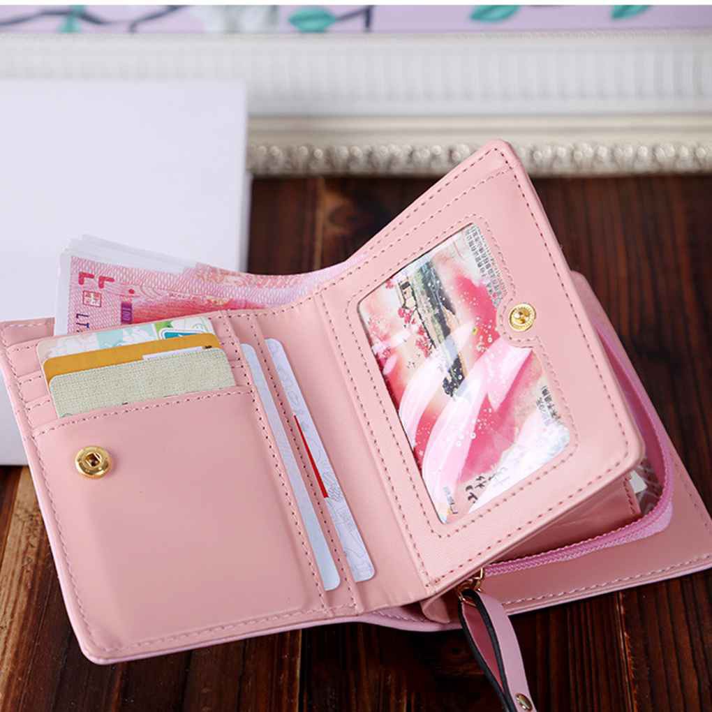 Ví nữ da PU gập 3