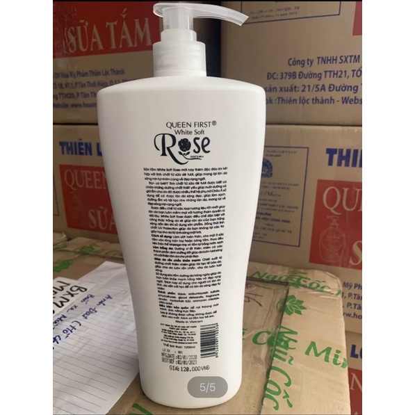 Sữa Tắm Dê Rose 9x Hương Hoa Hồng 1200 ml