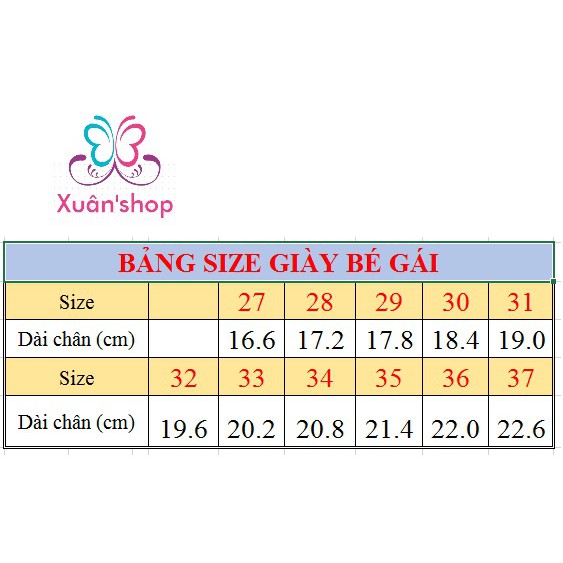 Giày búp bê xinh xắn cho bé gái (size 26 đến 38)