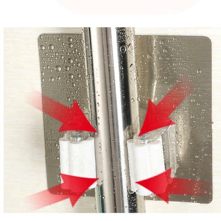 Giá gắn tường dùng để treo chổi/cây lau nhà tiện lợi cho nhà tắm / nhà bếp