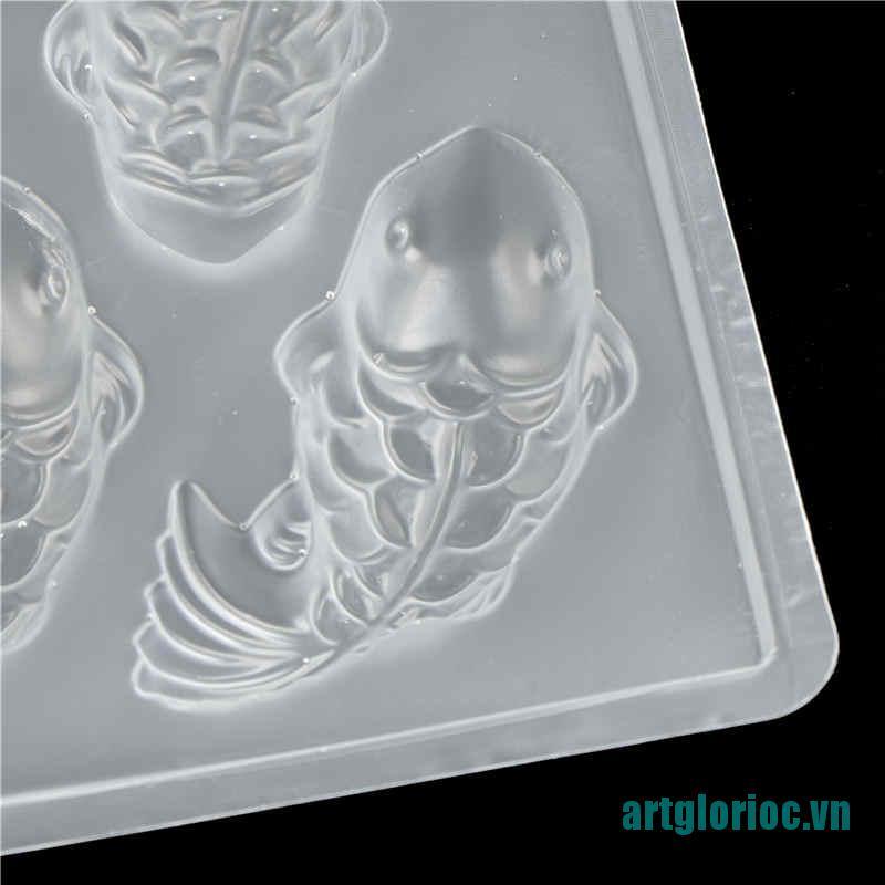 hot&3D Carp Fish Cake Chocolate Mould For Jelly Sugarcraft Rice Cake Baking Tools