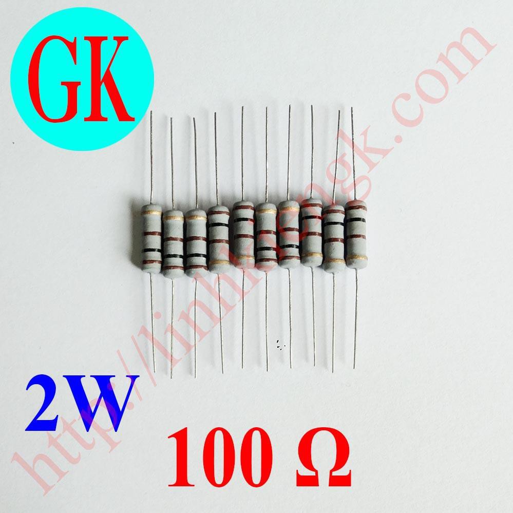 [20 cái] Điện trở 100 ôm 2w