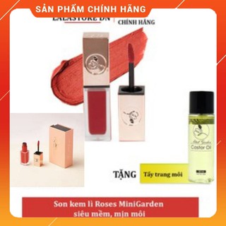 [TẶNG TẨY TRANG] Son Kem Lì ROSES MATTE LIPSTICK Minigarden Không Trôi Màu Son Trong 8 Tiếng Siêu Đẹp