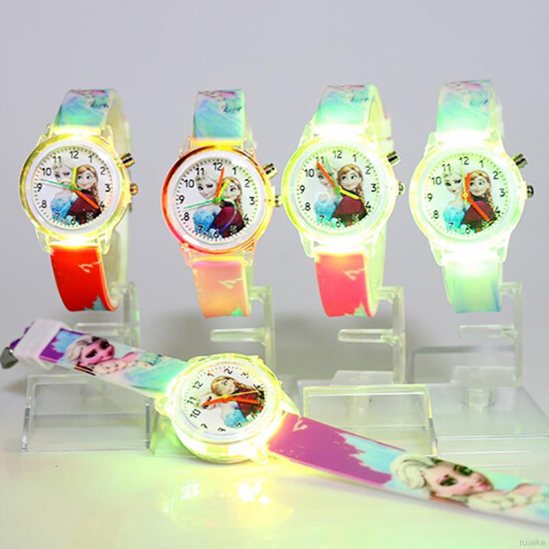 🍭 ruiaike 🍭 Kids Cartoon Disney Pattern Watches Light Luminous Party Quartz Wristwatch Wristband for Children Gifts