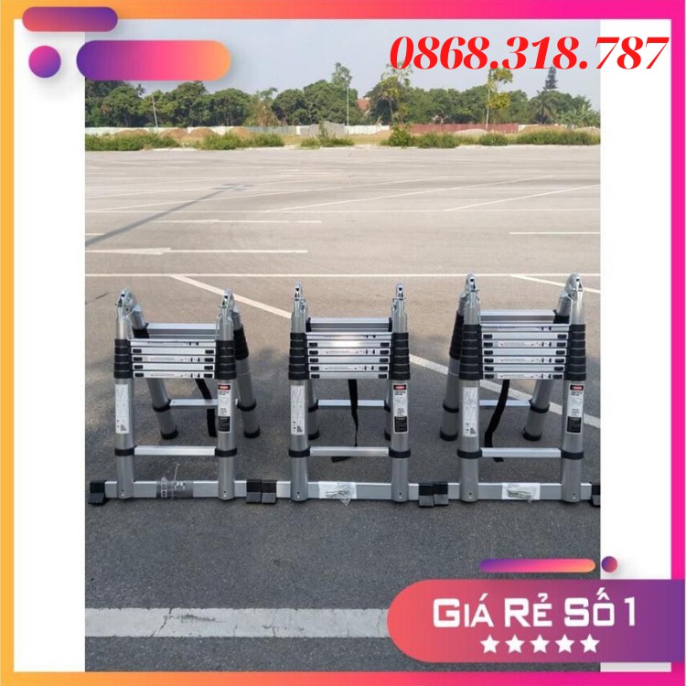 THANG NHÔM RÚT ĐÔI 6.4M - BH 24 THÁNG