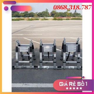 Thang nhôm rút đôi 6.4m - bh 24 tháng