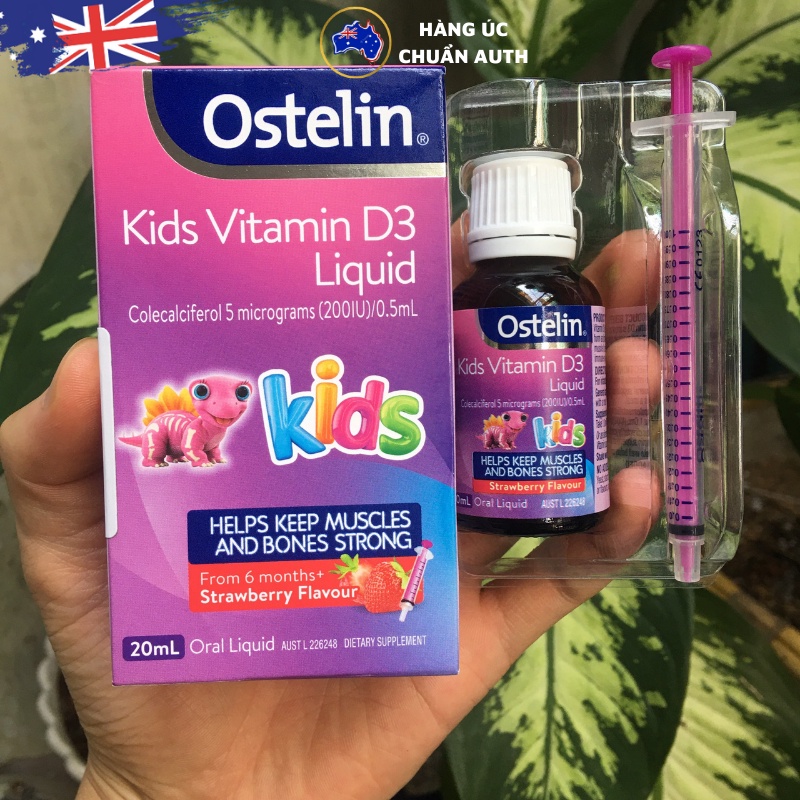 Ostelin Vitamin D3 Liquid Kids dạng nước cho bé 20ml