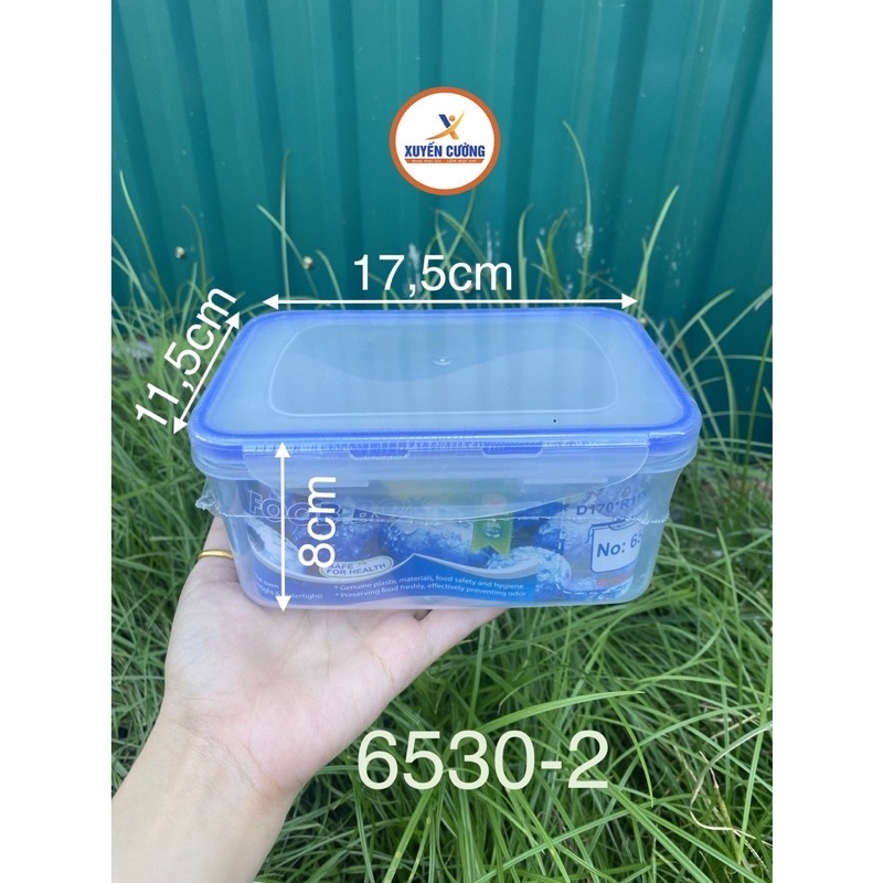 Hộp thực phẩm 4 khóa nhựa Việt Nhật, hộp đựng đồ ăn trong tủ lạnh trống đổ